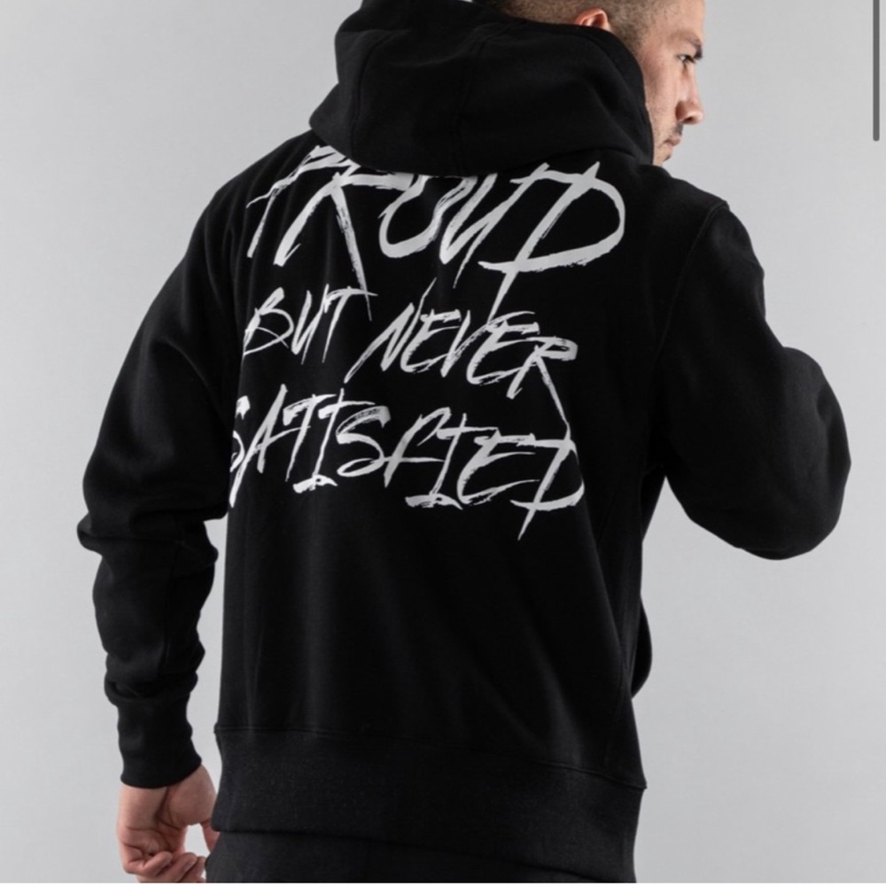 ❌SOLD❌Alphalete Proud But Never Satisfied Black Hoodie - Picture 1 of 6